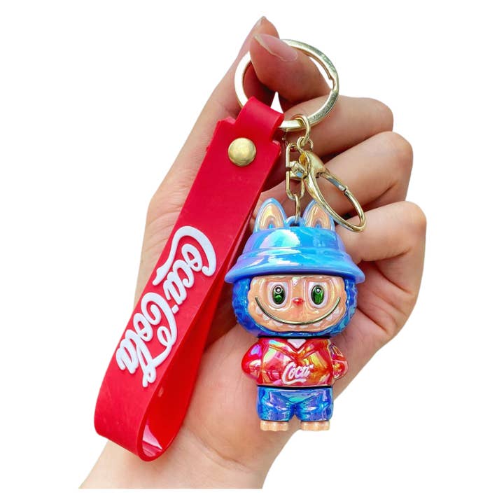 Auraquise - Wholesale Keychain - Kids - Monster Cola Shape Silicone Keychain Various Character4