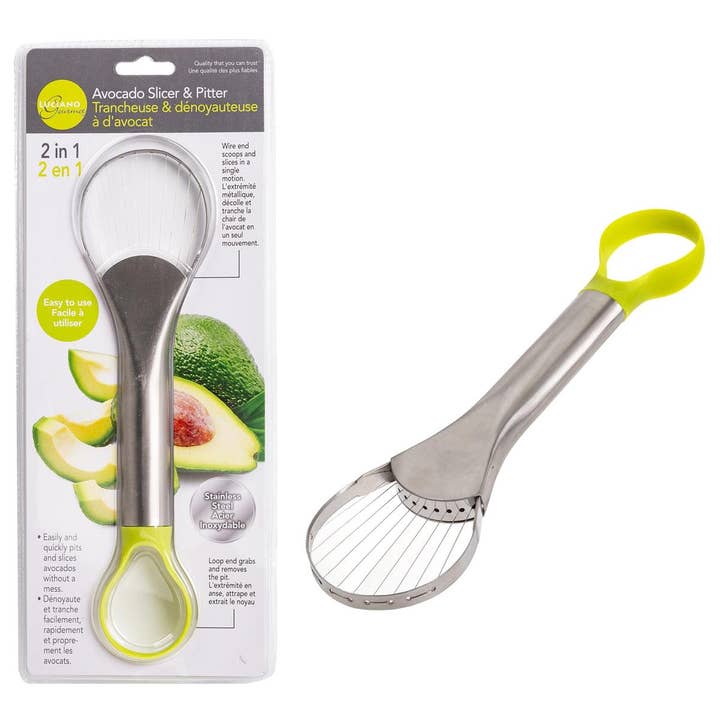 Luciano Gourmet - Wholesale Kitchen Tool/Gadget - L.Gourmet 2 in 1 Avocado Slicer &Pitter, Stainless Steel