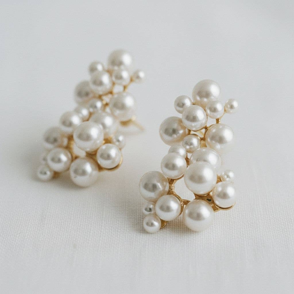 Ellemadera - Vente Boucles d'oreilles pendantes - Boucles d'oreilles pendantes avec perles chic1