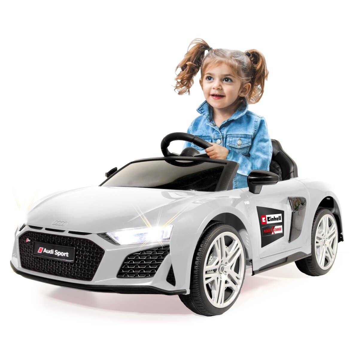 mhw24 - Wholesale Toy Car/Truck - Kids - Ride-on Audi R8 Spyder 18V white Einhell Power X-Change including starter kit0