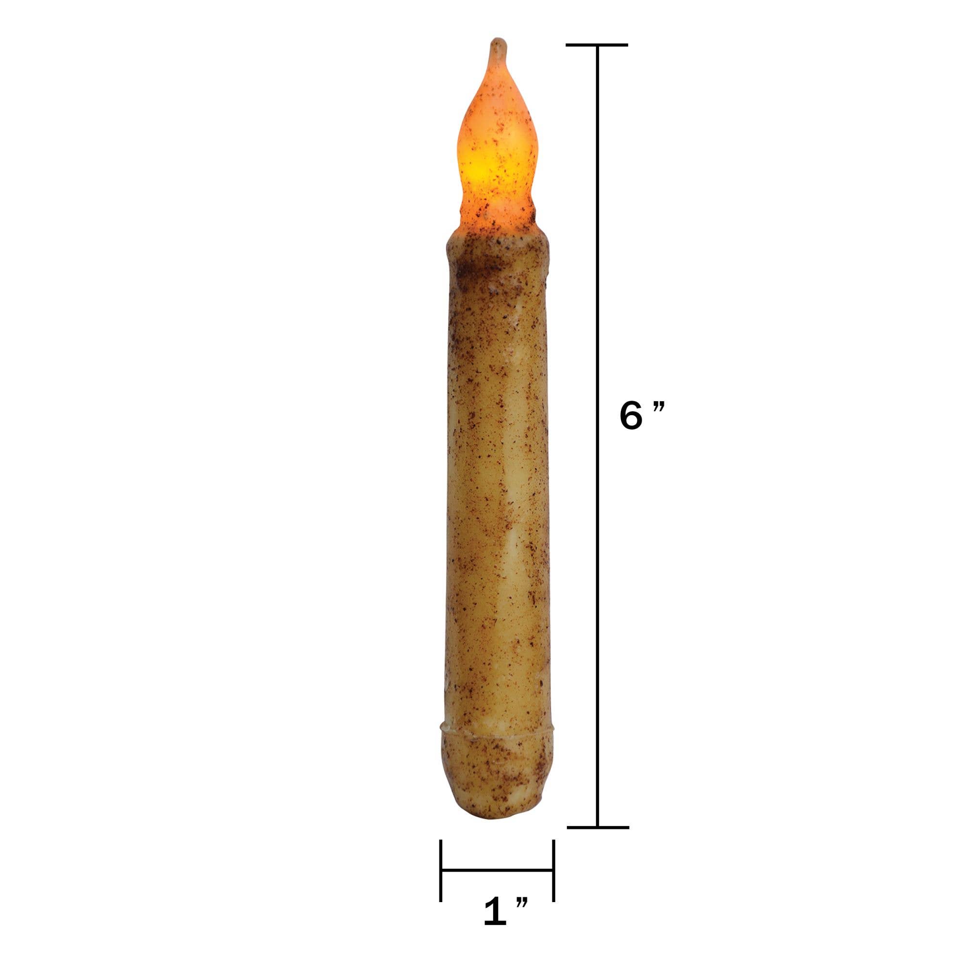 The Hearthside Collection – Vela sem chama por atacado – Cone temporizador de marfim queimado, 6"2