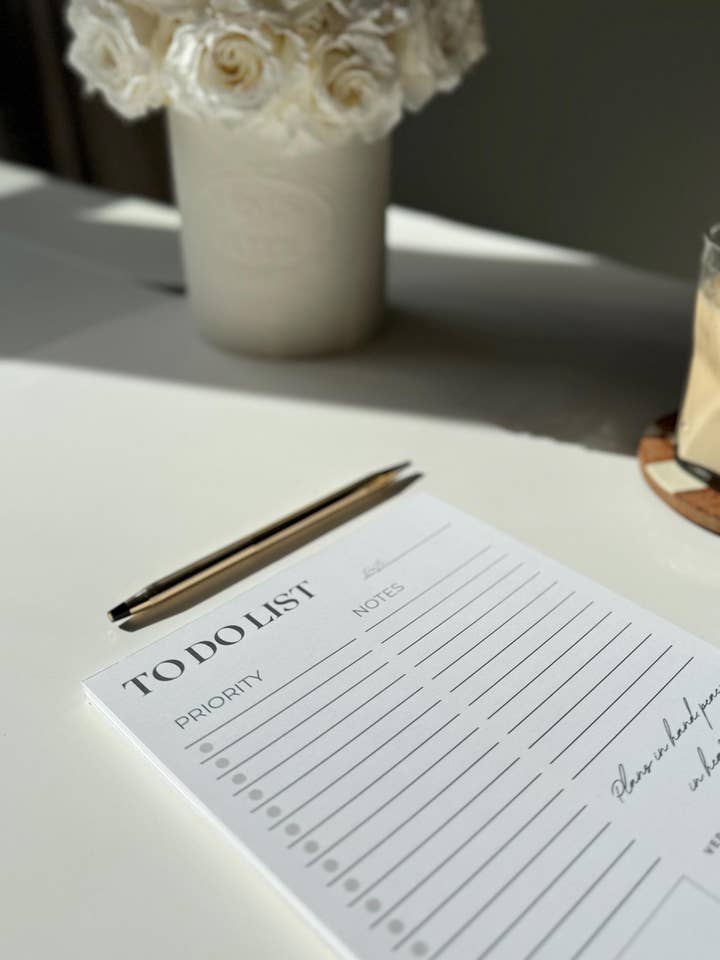 Bloco de Notas Diário de Vida Intencional | A5 Lista de Tarefas Destacável por atacado de By Us With Love