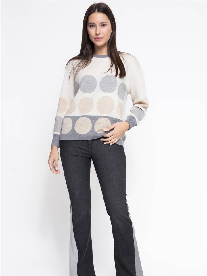 JEANS FLARE BICOLOR B2B por atacado de CMS Love