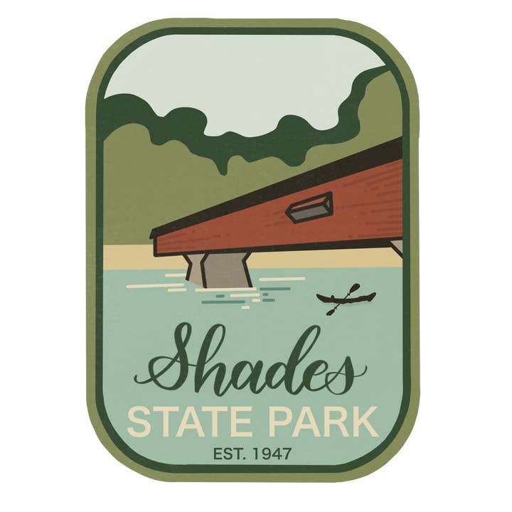 Shades State Park Klistermærke | Vinyl Vandtæt Decal for engroshandel hos Melan Craft Co