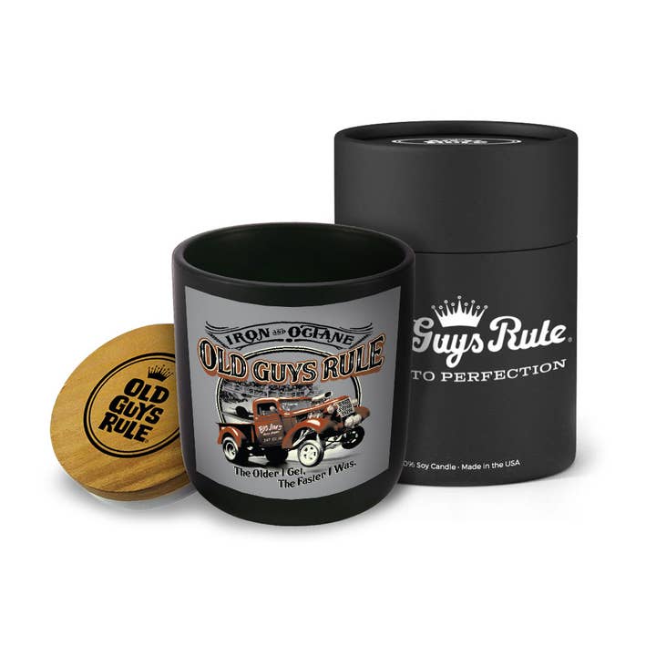 Old Guys Rule - Iron & Octane Candle for wholesale by Uncommon Flame