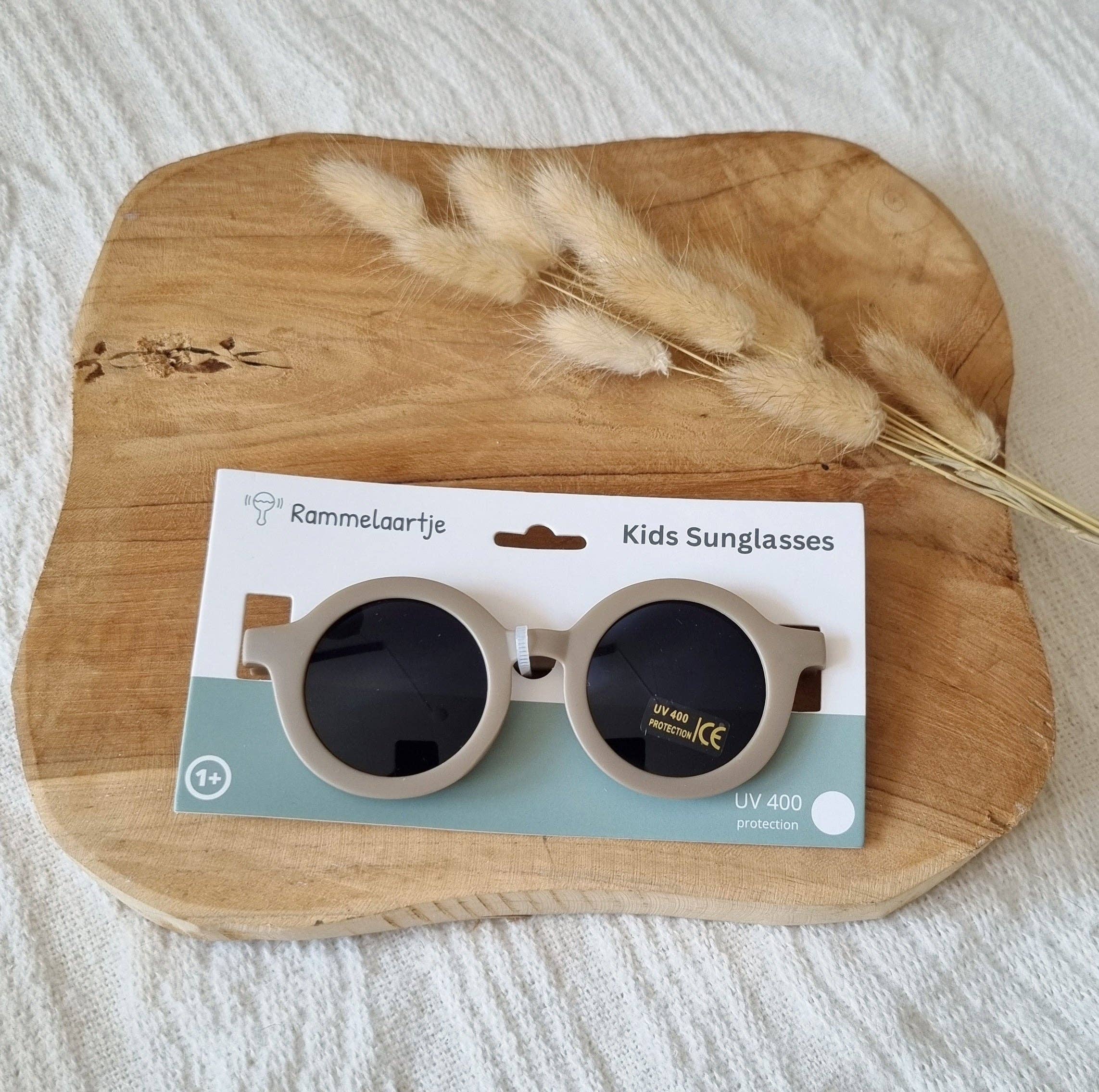 Rammelaartje - Wholesale Sunglasses - Kids - Children's UV400 Round Sunglasses - Taupe3