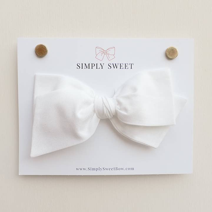 Blanc - Nœud pour la vente par Simply Sweet Bow