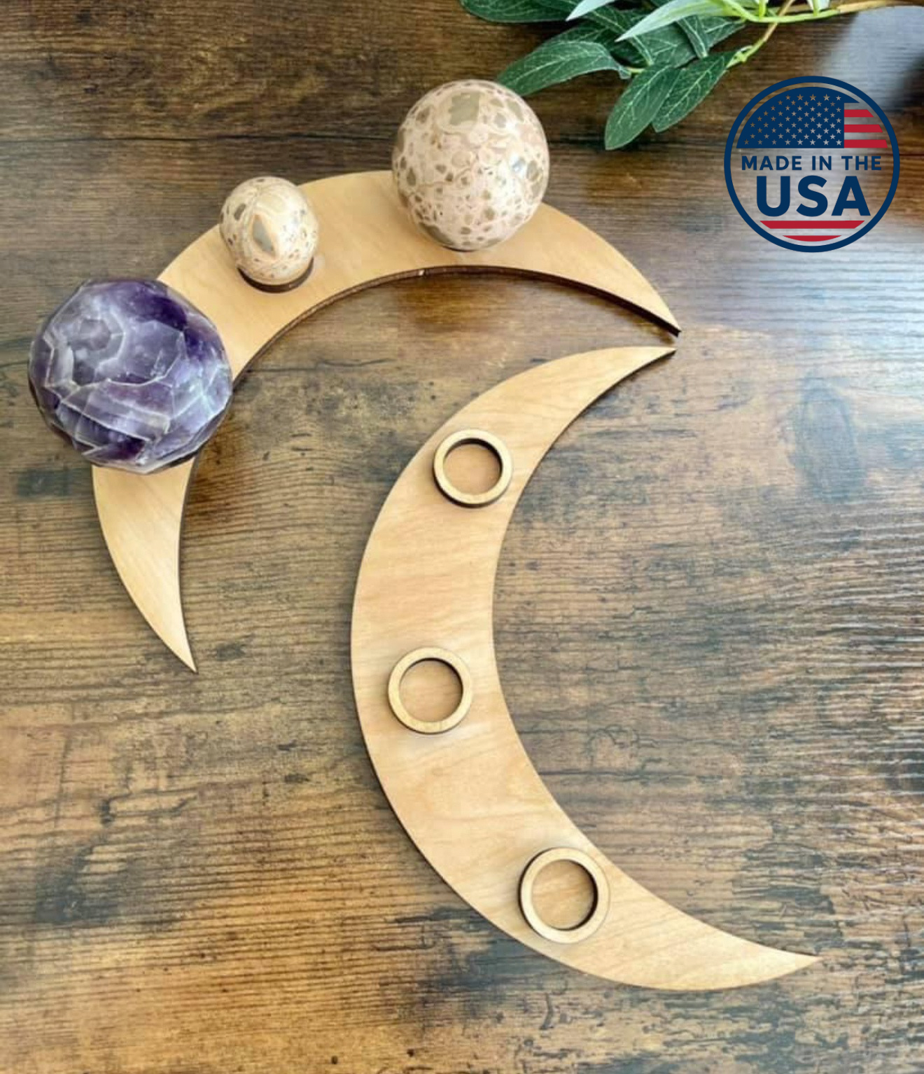 From Within – Engroshandel Spirituelle sten og krystaller – Halvmåneformet holder til sfærer – holder til nymåne sfærer0