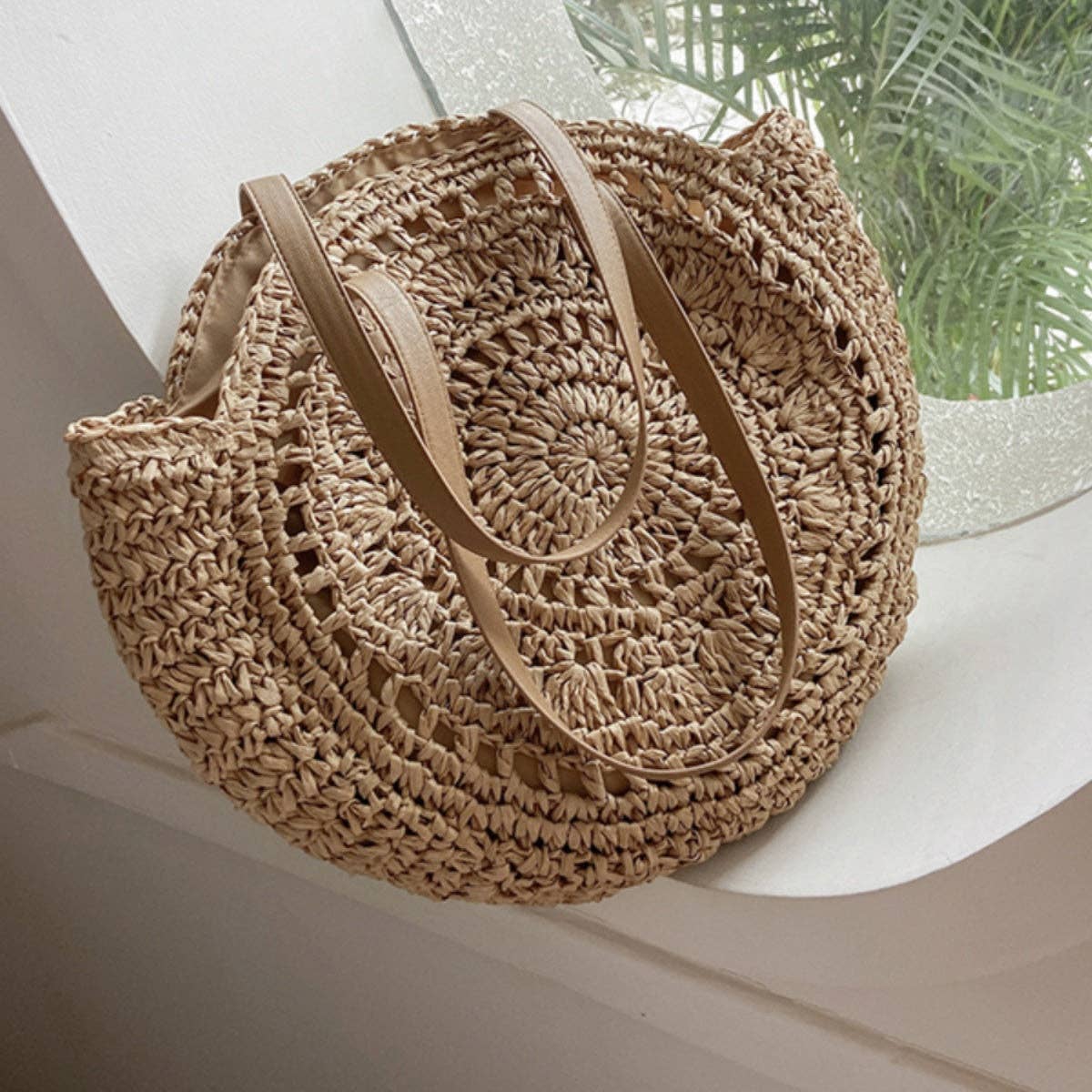 Funkyrel® Atzbranding Limited - Wholesale Beach Bag - Cosbai - Round Hollow Woven Bag3