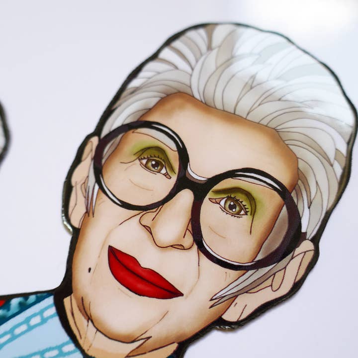 THE PAPER IDOLL - Wholesale Magnet - Iris Apfel magnet 3 or 4 in, Fashion icon merch7
