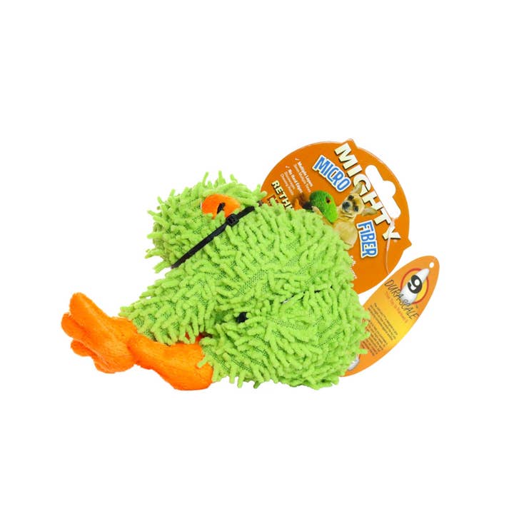 Tuffy Dog Toys - VIP Products - Wholesale Pet Squeaky Toy - Dog - Mighty Jr Micro Fiber Frog, Durable, Squeaky Dog Toy
