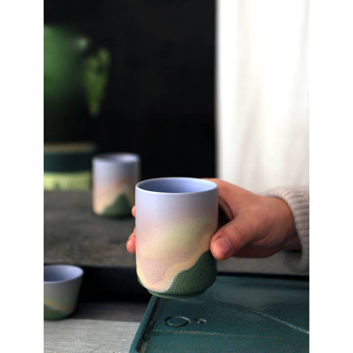 Gohobi (We cover U.S. import duties) - Wholesale Coffee/tea cup - Gohobi Ceramic Japanese Style Green Pink Tea Cup Yunomi5