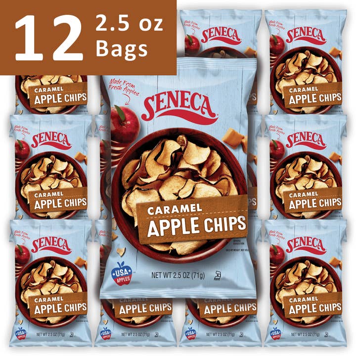 Croustilles de pommes au caramel Seneca, 2,5 oz (paquet de 12) pour la vente par Seneca Snacks