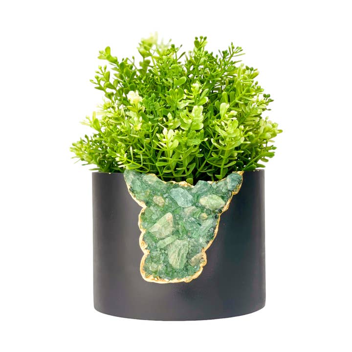 Planters Made in the USA - Vente Pot - Jardinière Geode de 6 po, grand pot en cristal, vase cylindrique fait main
