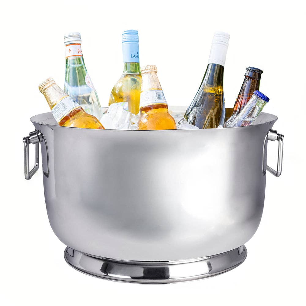Sol Living - Wholesale Bar Tool - Demetricus Stainless Steel Beverage Tub Ice Bucket 4.3 Gal0