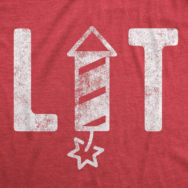 Crazy Dog T-Shirts - Vente Chemise – homme - T-shirt Homme Feu d'Artifice Imprimé Quatrième Juillet Western