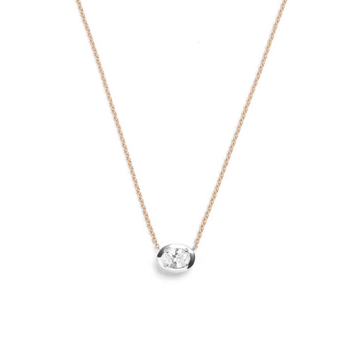 Zadie Oval Diamond Necklace for wholesale by Selin Kent