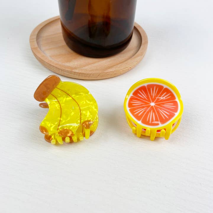 TheDivaSoap - Vendita all'ingrosso Fermaglio per capelli - Donna - Fermagli per capelli pomelo a forma di banana piccola in acetato