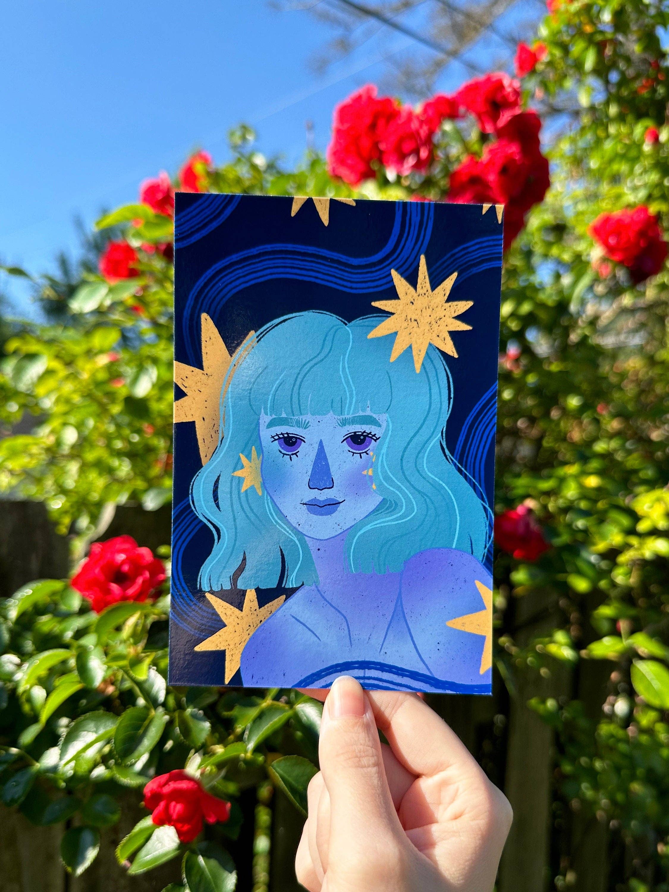 lu bremer design - Wholesale Art Print - daydreamer mini art print - 4x6 postcard size