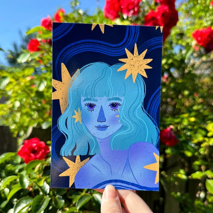 lu bremer design - Wholesale Art Print - daydreamer mini art print - 4x6 postcard size0