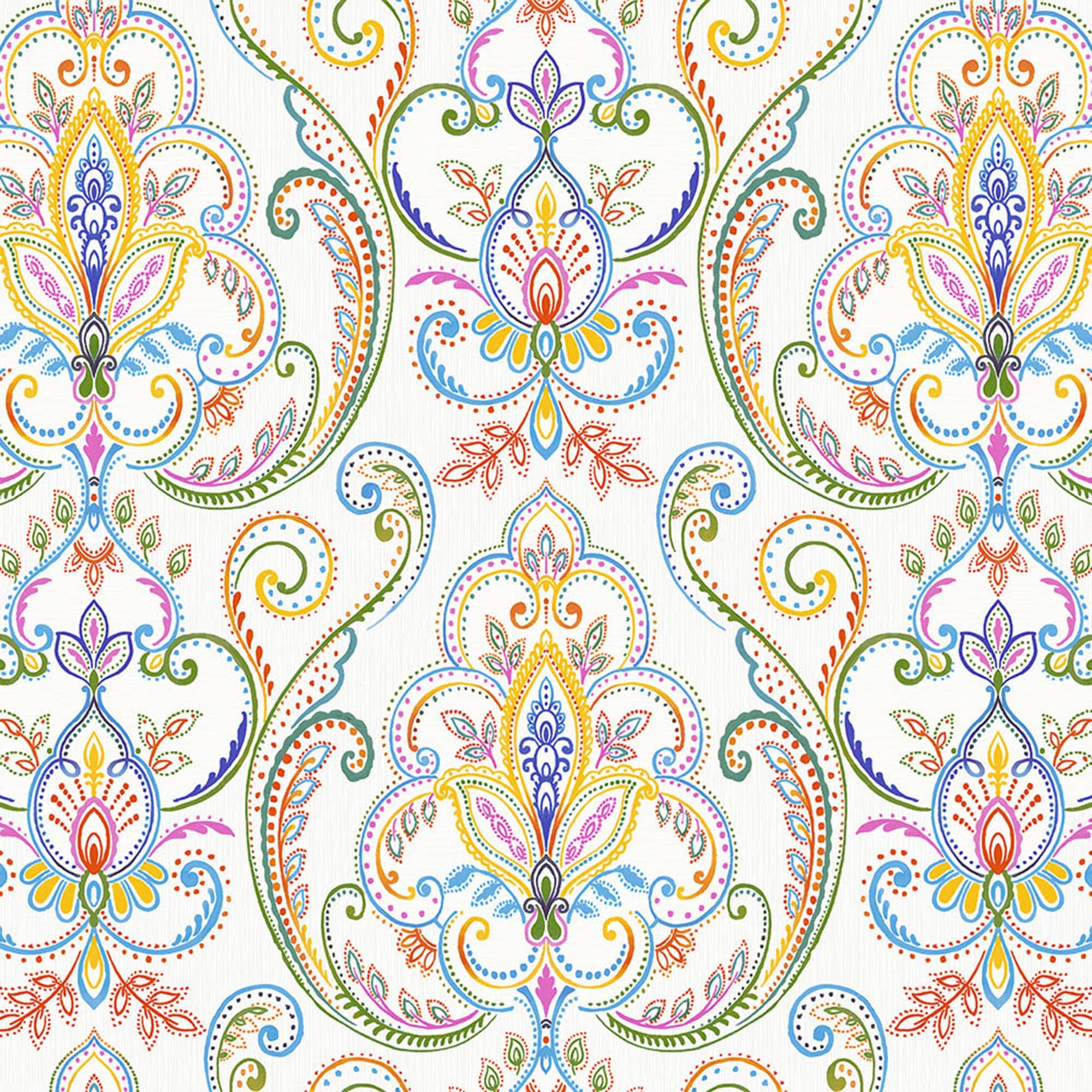 Walloro Luxury Embossed Wallpaper - Wholesale Wallpaper - White Elegant Damask 3D Embossed Wallpaper, Vibrant Colors Textured Luxury Wallpaper5