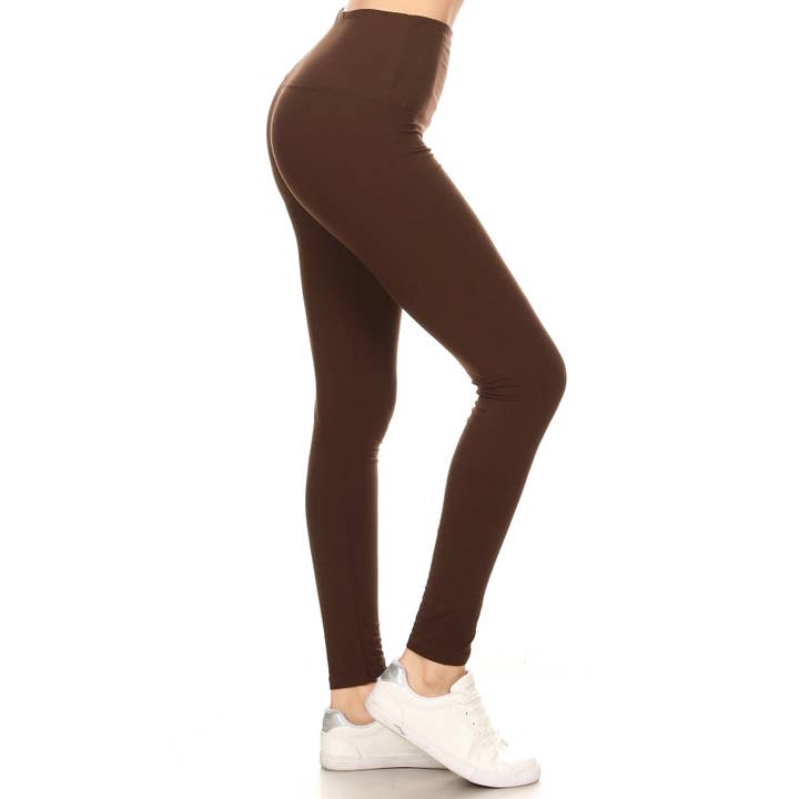 Leggings Depot - Wholesale Fashion Leggings - Women's - 5" Yoga Band Buttery Soft High Waist Leggings3