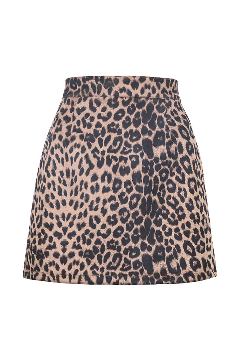 Lily Clothing - Wholesale Skirt - Women's - Suede wrap hip high waist zipper A-line solid color skirt4