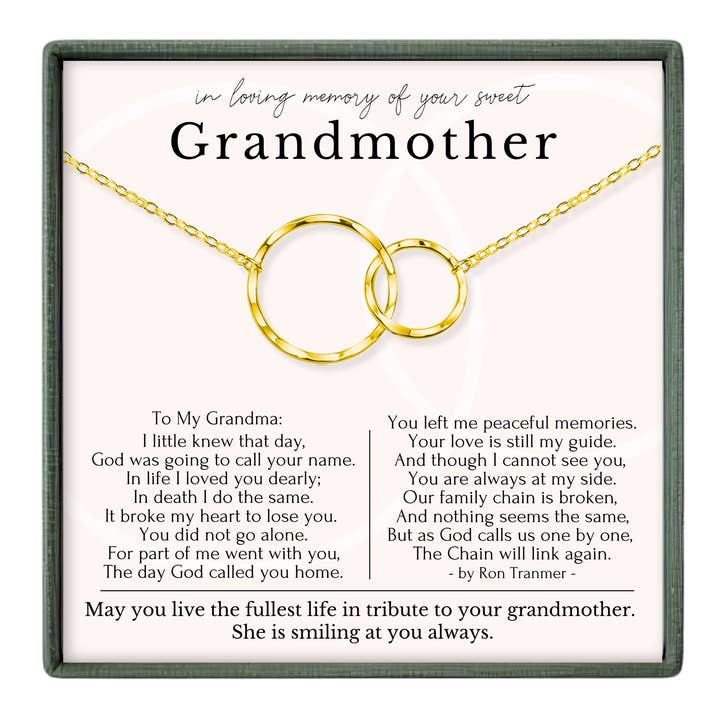Loss of Grandmother Sympathy Gift for Her - Gold Silver for wholesale by hope love shine