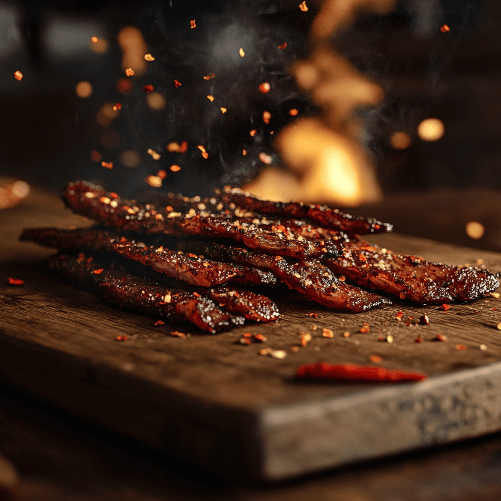 Jet Set Sam Gourmet Foods - Vente Viande séchée - Jerky de saumon fumé sauvage canadien saveur épicée1