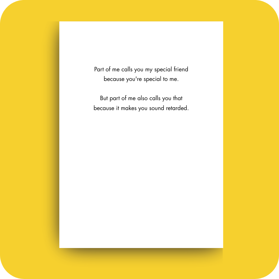 Bald Guy Greetings - Wholesale Birthday Card - #070 – Funny Birthday Card – Special Friend3