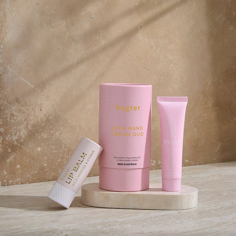 Huxter – wholesale Hand cream/lotion – Lip & Hand Cream Duo - Pink - White Peony & Cashmere2