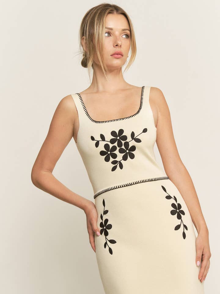 Hersy - Wholesale Dress - Women's - BOTANIQUE EMBROIDERED MIDI DRESS-HQD010515