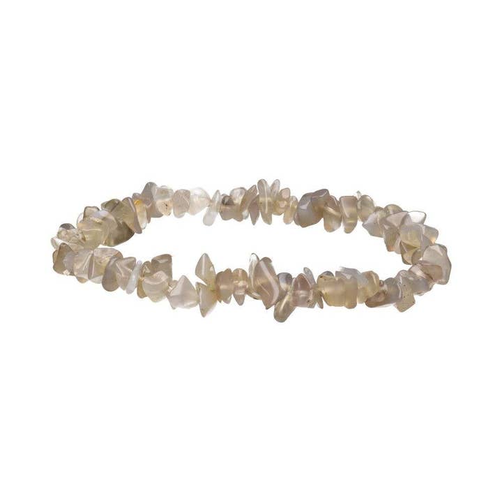 Bracelet with gray agate chips for wholesale by Vives de la Cortada S.L