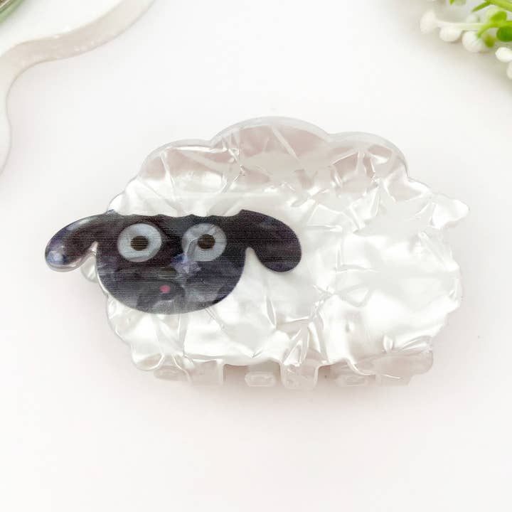 Sød blød lammeprint hårklo klips for engroshandel hos mildstyles
