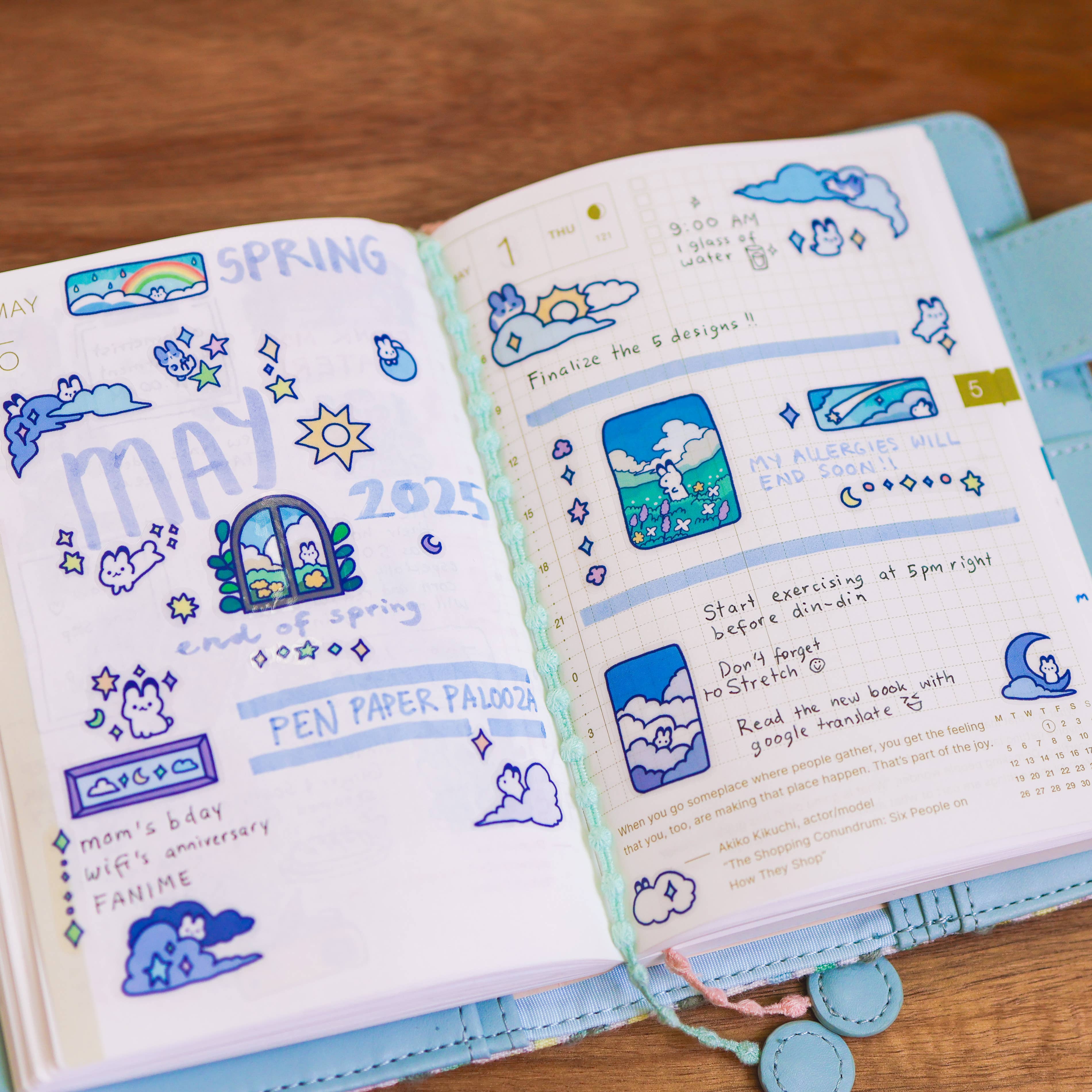 Thousand Skies – Engroshandel Klistermærke – Klistermærkeark (Gennemsigtig) - Skyede Kaniner3