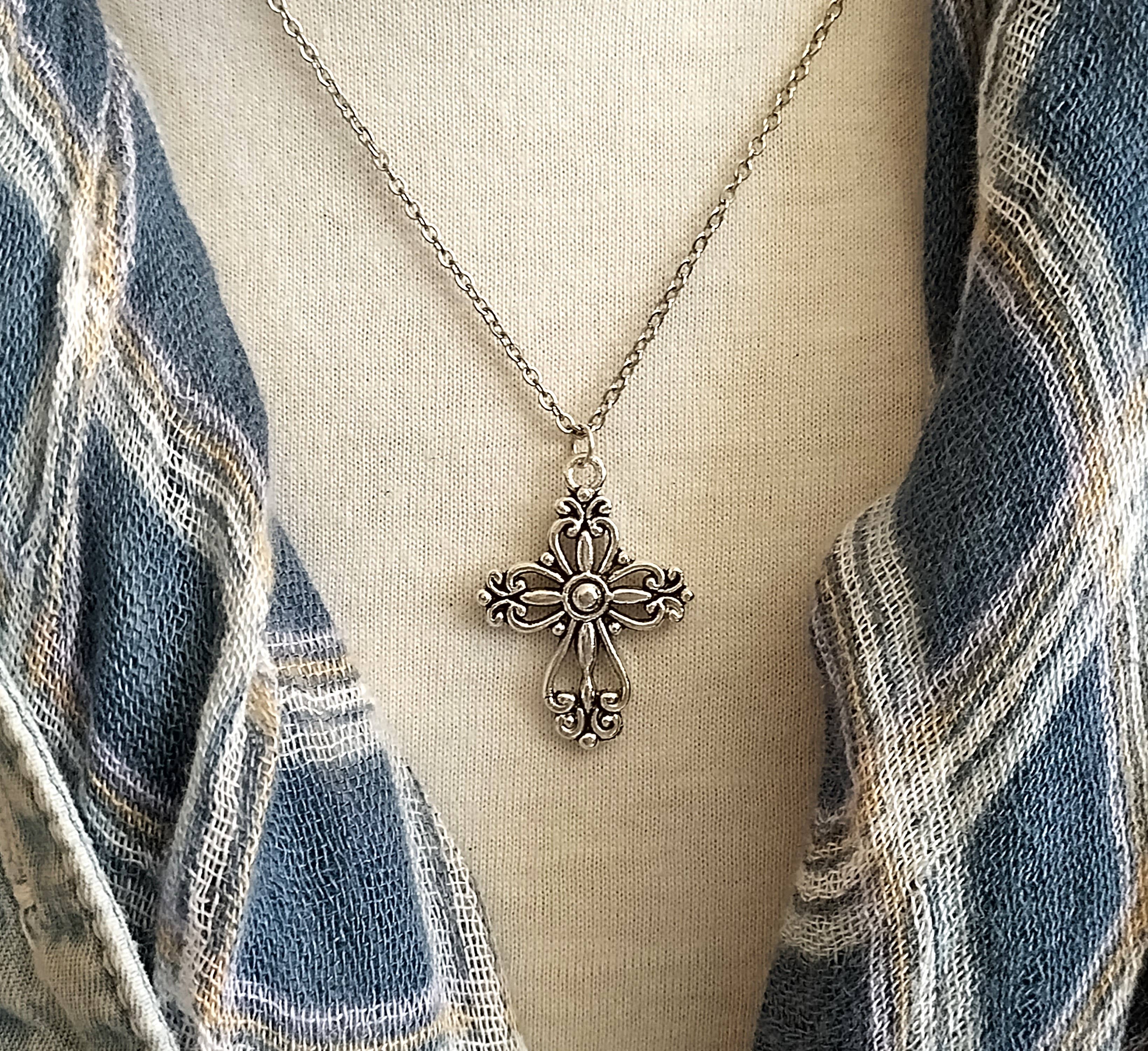 Piccadilly Pendants - Wholesale Pendant/Charm Necklace - Silver Cross Necklace, Religious Jewelry, 3