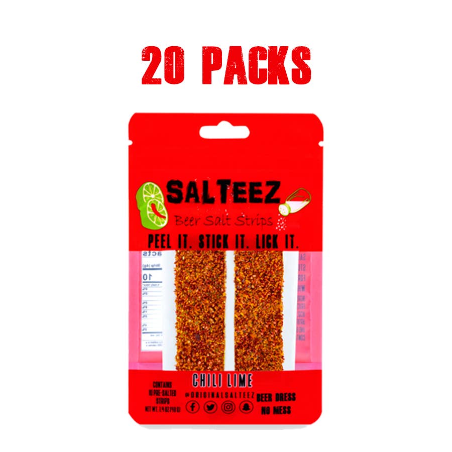 Salteez - Wholesale Drink Topper - Salteez Beer Salt Strips - 20 pack case1
