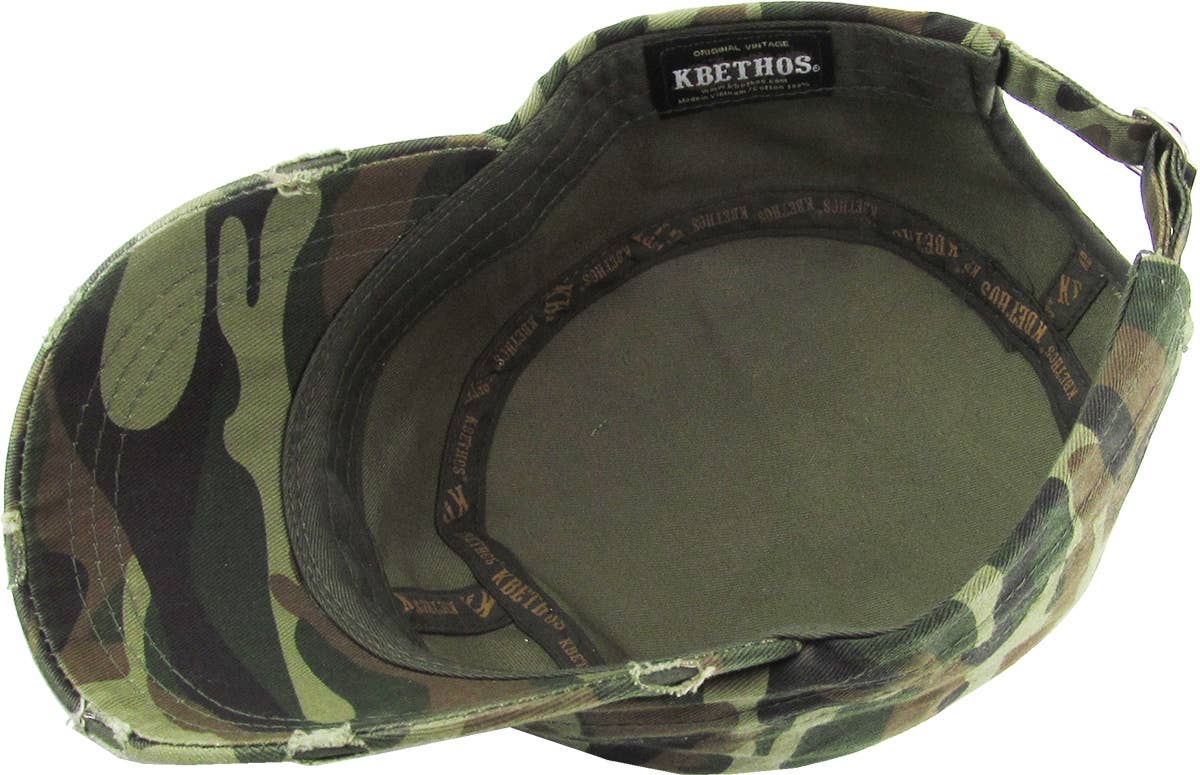 KBETHOS – wholesale Baseball cap – Men's – Distressed Army Cap (Adjustable)7