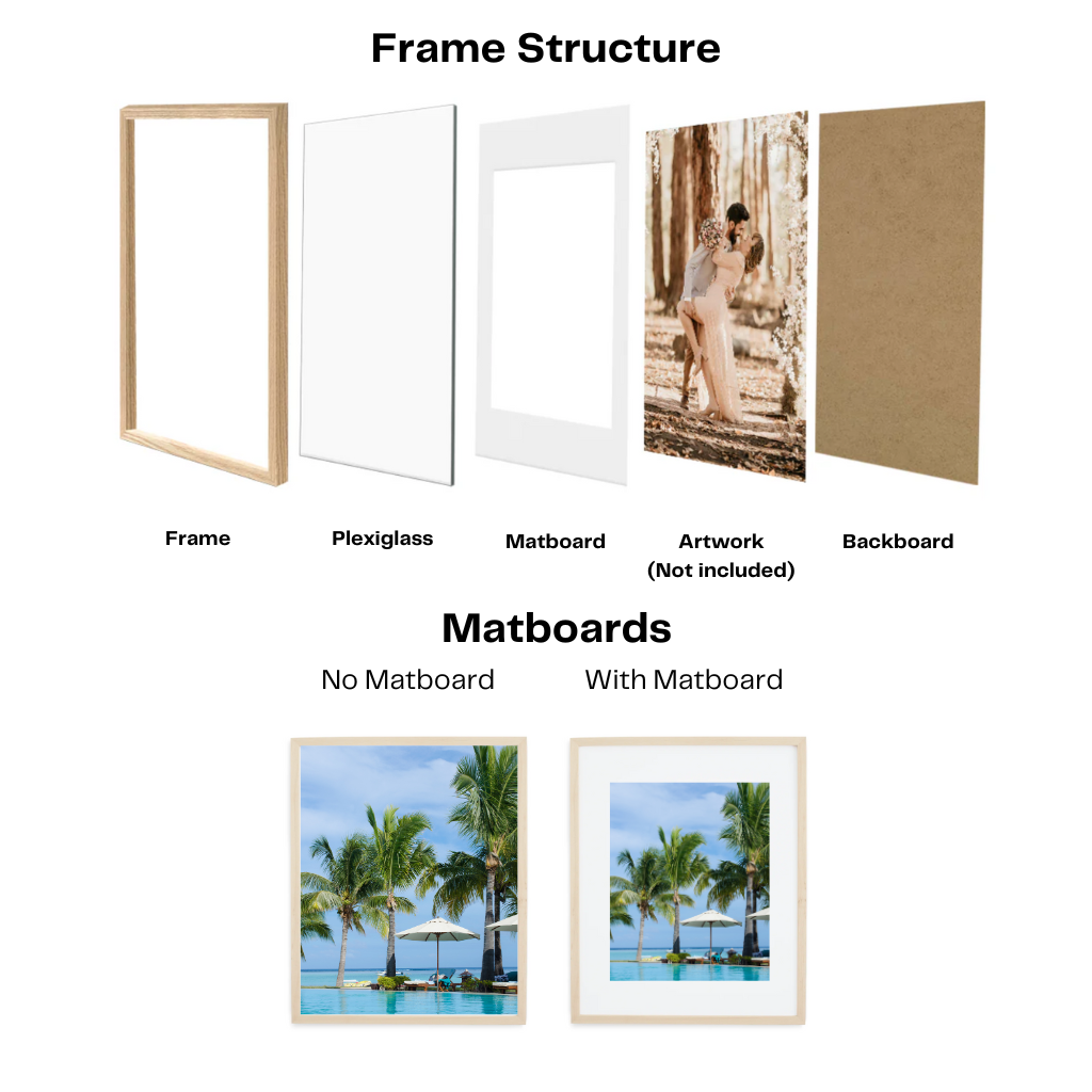 Longmo Art – wholesale Bildram – ORBIS-Bilderram, 4 storlekar Rundade hörn Massivt trä13