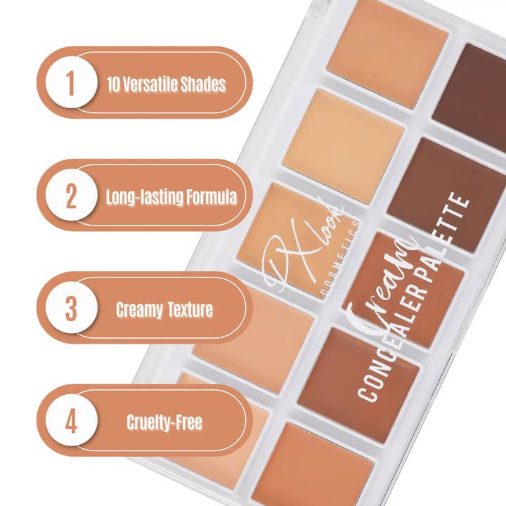 Efon International Corp. ā wholesale Face concealer ā 10 Versatile Shades Best seamless Cream Concealer Palette7