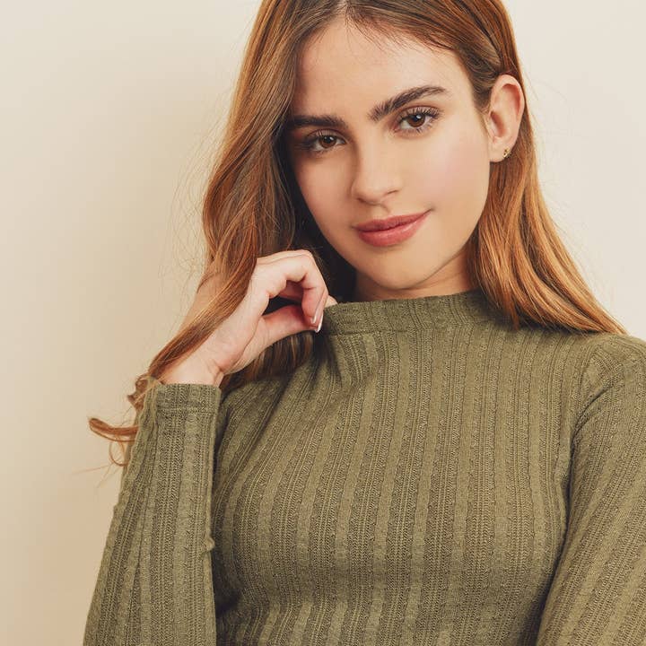 FT4537 Soft Knit Cropped Top (1) for wholesale by Dress Forum