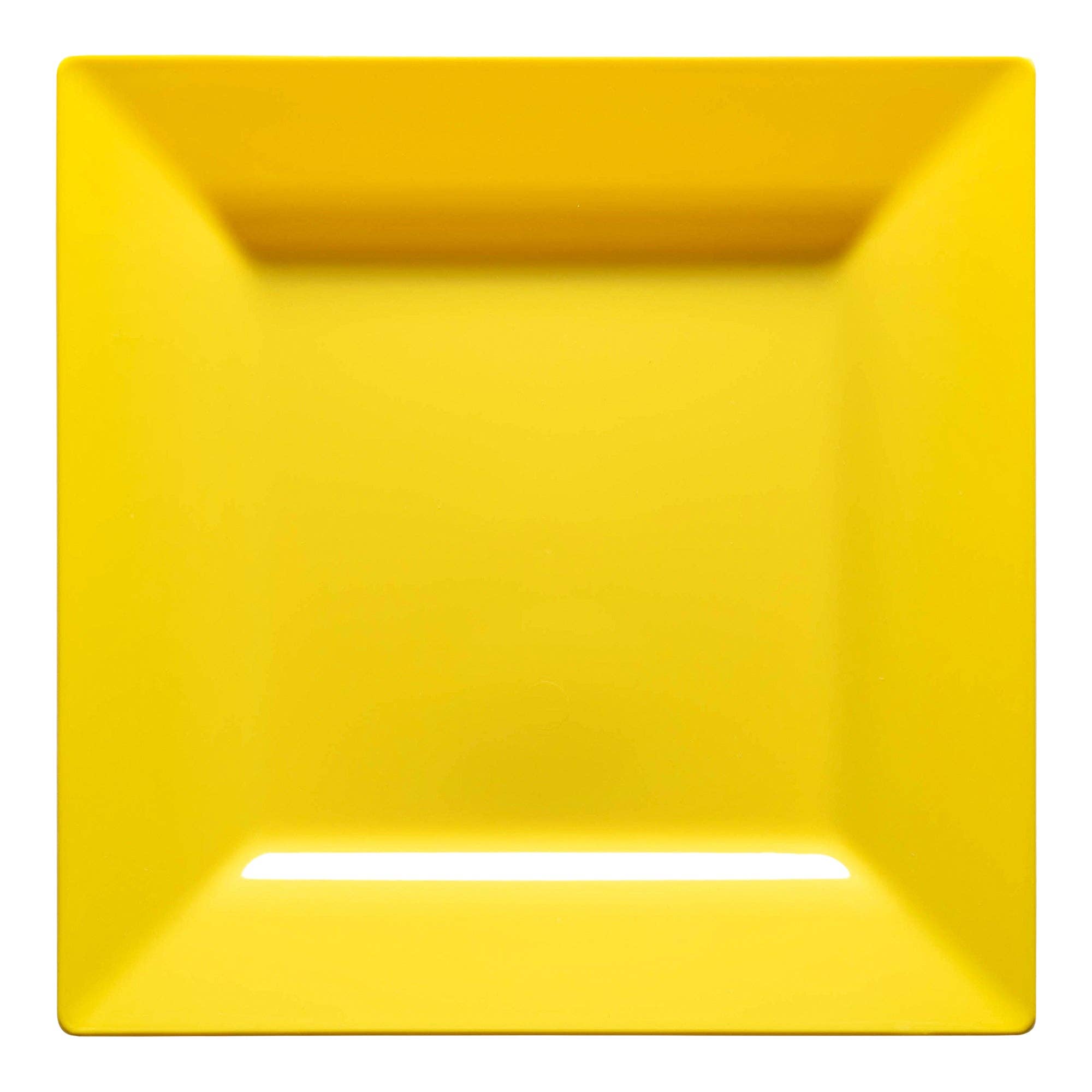 Smarty had a Party – wholesale Disposable plate – 9.5" Yellow Square Plastic Dinner Plates - 120 pcs1
