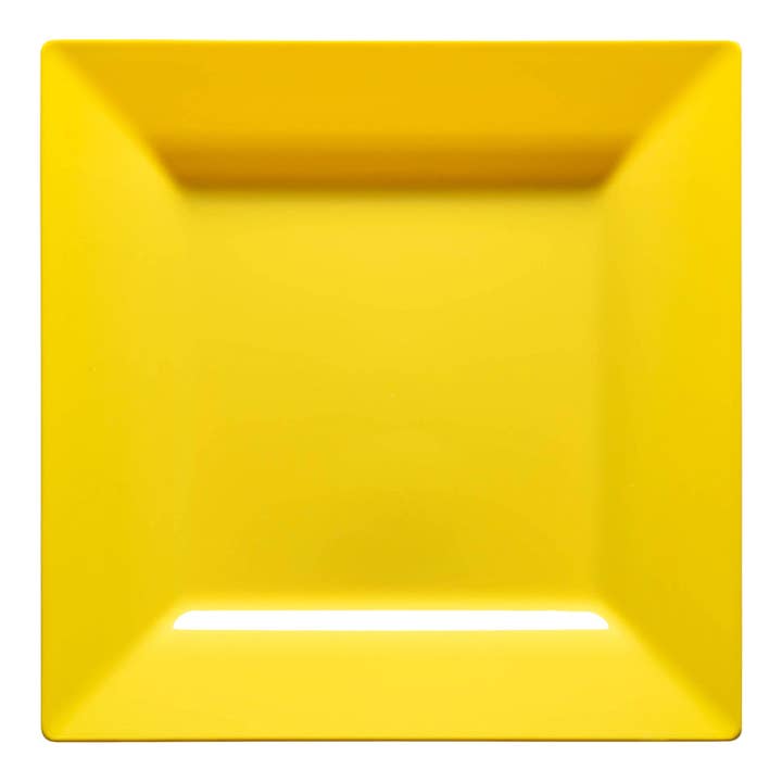 Smarty had a Party – wholesale Disposable plate – 9.5" Yellow Square Plastic Dinner Plates - 120 pcs1