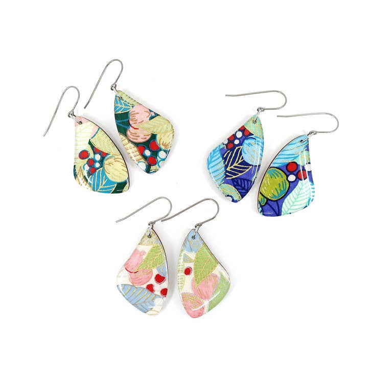 autumn + tree - Vente Boucles d'oreilles pendantes - Pendentifs en forme de feuilles et de fruits avec crochet en titane hypoallergénique3