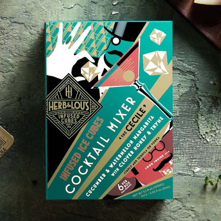 Herb & Lou's – wholesale Cocktailmix/-sockerlag – Gurka & Vattenmelon Margarita Cocktailblandare Cubes-12-Cube0