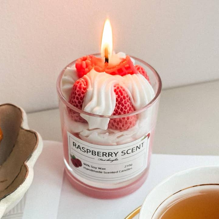 Strawberry Ice Cream Candles, Strawberry Candle, Soy Wax for wholesale by Carol Cao