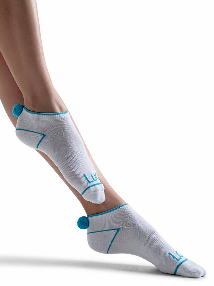 Women's Lucky Pom Low Cut Socks - Multi for wholesale by Lucky In Love