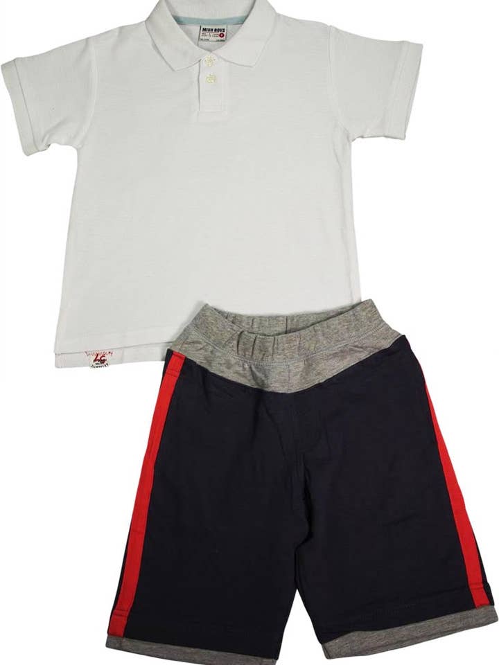 Eastern Off Price – Engroshandel Top- og shortssæt – til børn – Mish Mish småbørn & dreng bomuld kortærmet sæt6