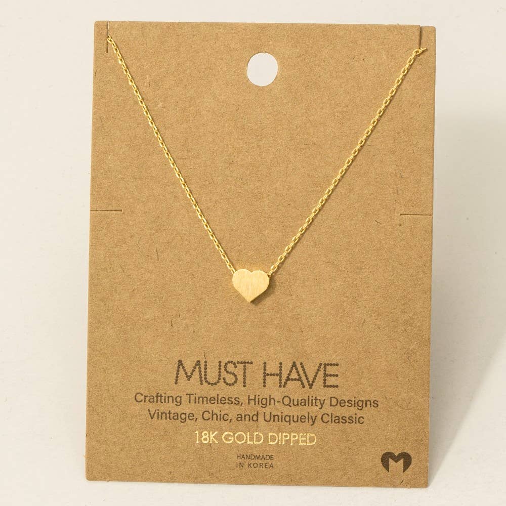 Fame Accessories - Wholesale Pendant/Charm Necklace - Dainty Heart Pendant Necklace1