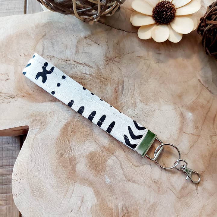 African Print and Leather Key Fob | Wristlet | Key Holder for wholesale by Mashona Collections